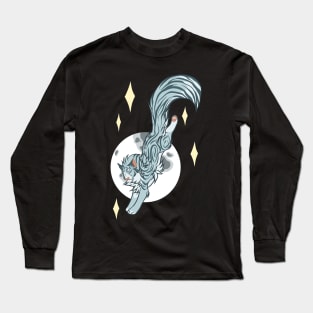 Moon Kitten - Silver Tabby Long Sleeve T-Shirt